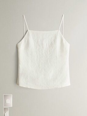Zara Linen Strappy Top